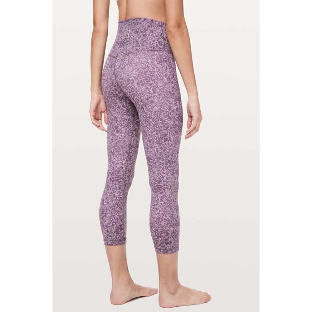 Lululemon Align Crop 21" Arabesque Antoinette Smoky Quartz Purple Athletic Pants